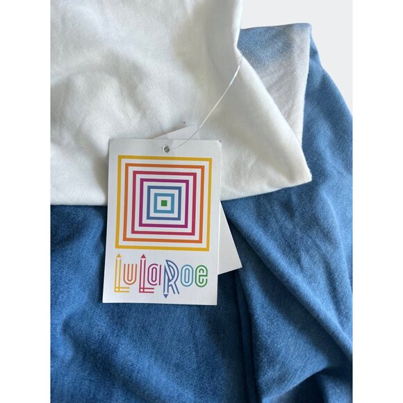 Lularoe Womens Nicki Sleeveless White & Blue Ombre Tank Dress Large - Picture 10 of 12